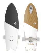 SKATEBOARD STREET SURFING SHARK ATTACK 30" koa white